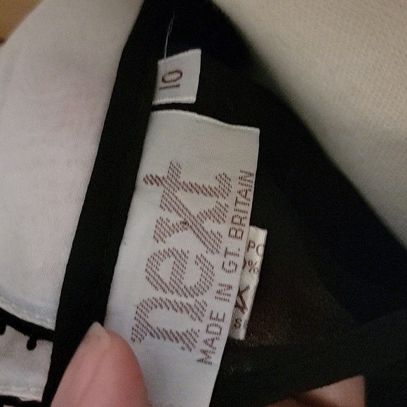 NEXT made in Great Britain Vintage  Black Chiffon Dress Size 10 - Picture 10 of 10